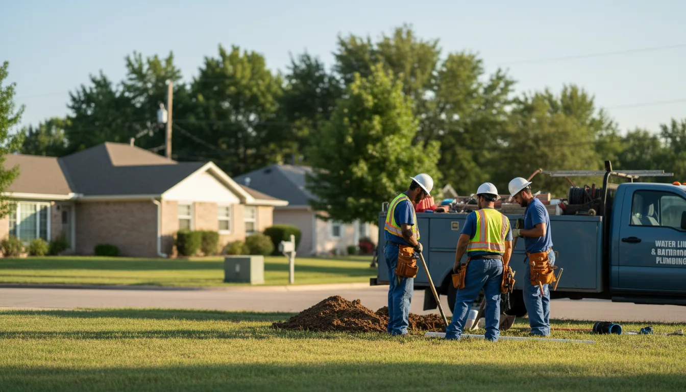 Residential water line and bathroom plumbing service in Hibbs, PA
